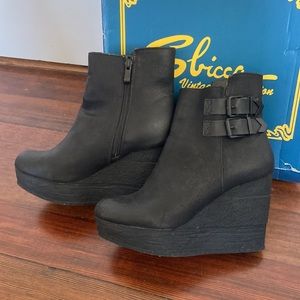 Sbicca Vintage Collection Vegan Leather Wedge Boot - Size 7.5